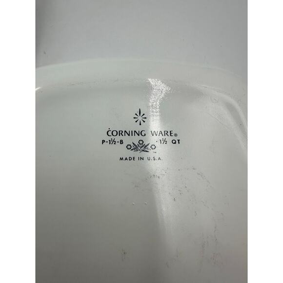 Set of 3 Corning Ware 1 & 1.5 Qt Blue Cornflower Casserole Dish NO LID - Picture 4 of 4